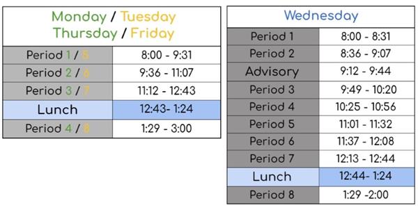 24-25 Bell Schedule